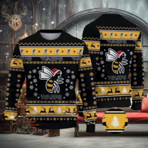 Wasps RFC 3D Ugly Christmas Sweater For Men And Women Sport Fans