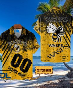 Wasps RFC Premiership Rugby 2023 Custom Name Hawaiian Shirt