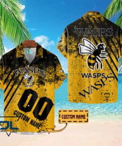 Wasps RFC Premiership Rugby 2023 Custom Name Hawaiian Shirt