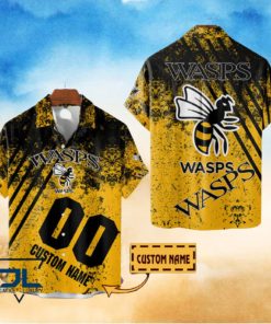 Wasps RFC Premiership Rugby 2023 Custom Name Hawaiian Shirt