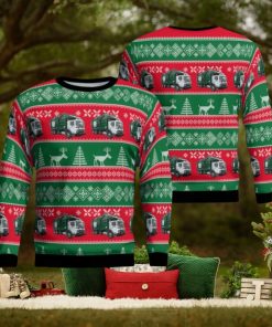 Waste Management Mack Front Loader Ugly Christmas Sweater