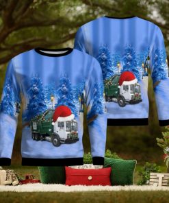 Waste Management Mack Front Ugly Christmas Sweater