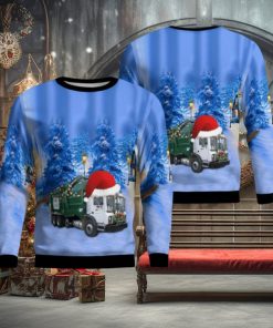 Waste Management Mack Front Ugly Christmas Sweater 1 Waste Management Mack Front Ugly Christmas Sweater