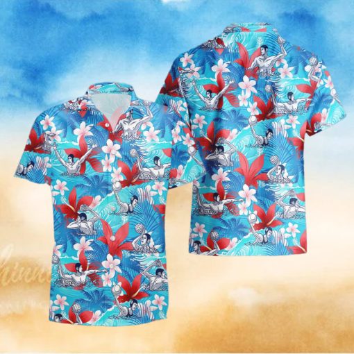 Water Polo Tropical Flower Hawaiian Shirt Tropical Summer For Men And Women