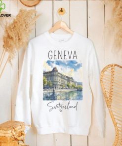 Watercolor Design Of Geneva Switzerland T shirt 2 Watercolor Design Of Geneva Switzerland T shirt