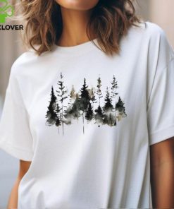 Watercolor Woodland Tree Painting Art Unisex T Shirt