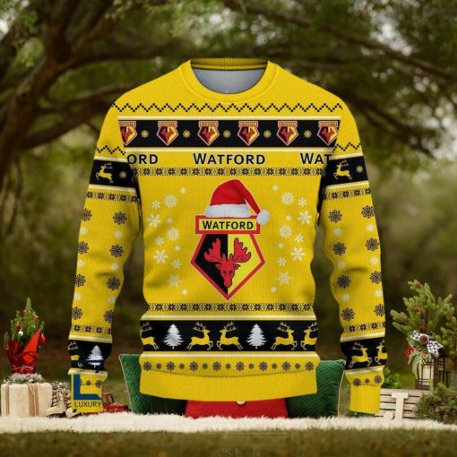 Watford Palm Efl Logo Team Ugly Christmas Sweater For Fans Gift Unisex Sweatshirt