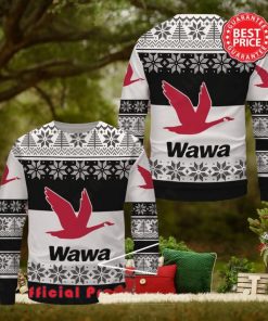 Wawa White Black Design Logo Snowflake Ugly Christmas Sweater