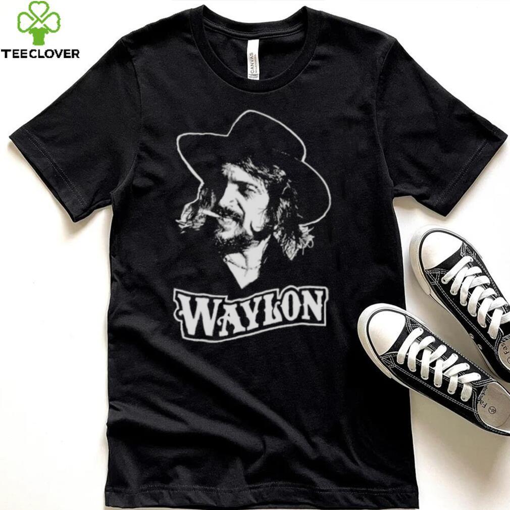 Waylon Jennings White Portrait shirt