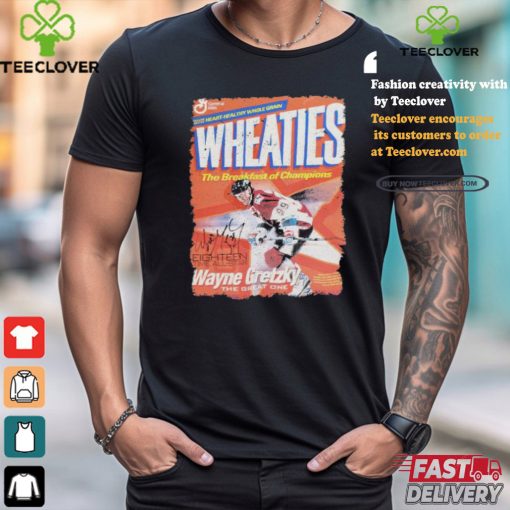 Wayne Gretzky The Great One Made With Heart Healthy Whole Grain Wheaties 2003 T Shirts