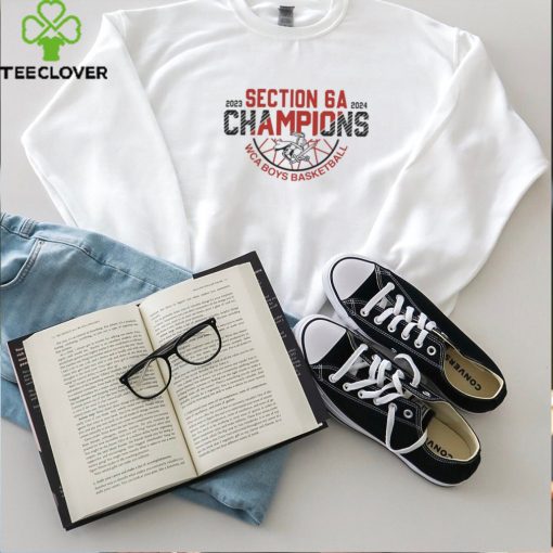 Wca Boys Basketball 2023 2024 Section 6A Champions Tee Shirt