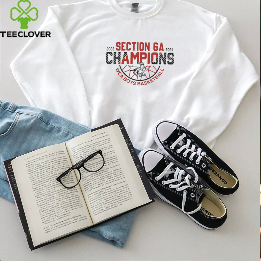 Wca Boys Basketball 2023 2024 Section 6A Champions Tee Shirt Wca Boys Basketball 2023 2024 Section 6A Champions Tee Shirt