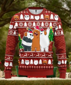 We Bare Bear Funny Ideas Ugly Christmas Sweater Gift Thanksgiving