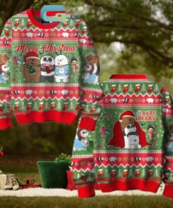 We Bare Bears Merry Christmas Carol 2024 Ugly Sweater