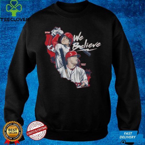 We Believe Los Angeles Shohei Ohtani And Mike Trout Logo T Shirt