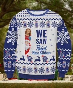 We Saw Pabst Blue Ribbon Ugly Sweater