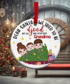 We Take After Our Grandma Personalized Funny Grandkids Ornament, Christmas Gift For Grandma