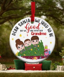 We Take After Our Grandma Personalized Funny Grandkids Ornament, Christmas Gift For Grandma