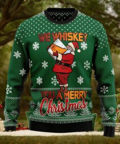 We Whiskey You A Merry Ugly Christmas Sweater Thankgiving Gift Men Women