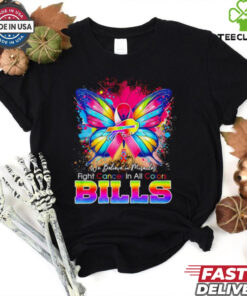We believe in Miracles fight Cancer in all color Buffalo Bills shirt