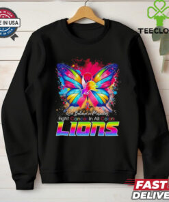 We believe in miracles fight cancer in all colors Detroit Lions football logo shirt
