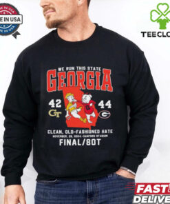 We run this state Georgia Bulldogs beat Georgia Tech Yellow Jackets 2024 shirt