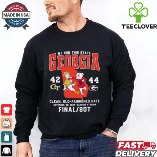 We run this state Georgia Bulldogs beat Georgia Tech Yellow Jackets 2024 shirt