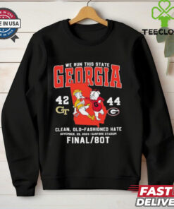 We run this state Georgia Bulldogs beat Georgia Tech Yellow Jackets 2024 shirt
