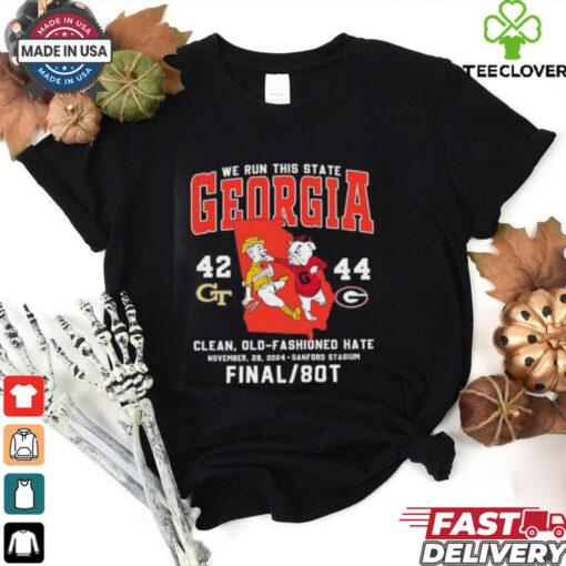 We run this state Georgia Bulldogs beat Georgia Tech Yellow Jackets 2024 shirt