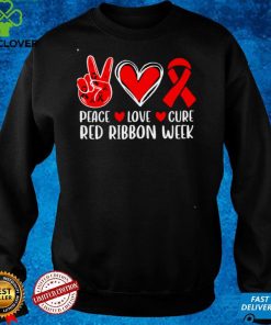 We wear red for red ribbon week shirt hoodie, sweater Shirt