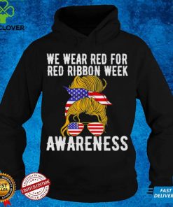 We wear red for red ribbon week us flag shirt