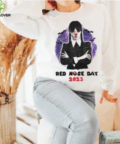 Wednesday Adams Red nose day 2023 hoodie, sweater, longsleeve, shirt v-neck, t-shirt