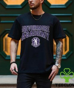 Wednesday Nevermore Academy Womens Black Short Sleeved T Shirt
