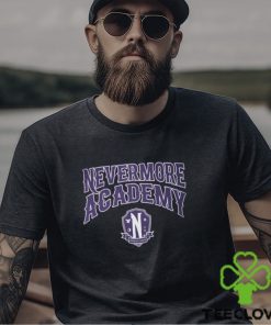 Wednesday Nevermore Academy Womens Black Short Sleeved T Shirt