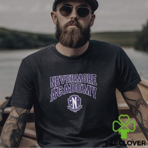 Wednesday Nevermore Academy Womens Black Short Sleeved T Shirt