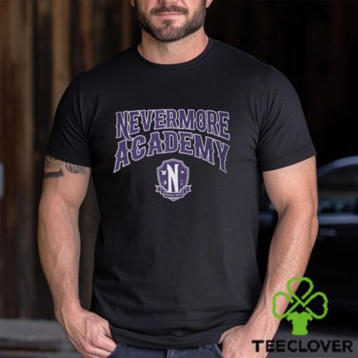 Wednesday Nevermore Academy Womens Black Short Sleeved T Shirt