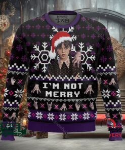 Wednesday and the Hand Ugly Christmas Sweater