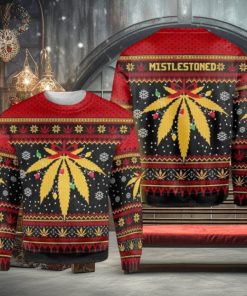 Weed Mistlestoned Ugly Christmas Sweater
