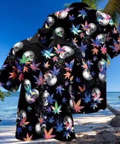 Weed Skull Smoke Color Hawaiian Shirt Crazy Funny Hawaiian Shirt Vintage