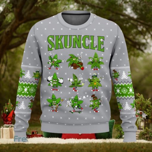 Weed Skuncle 3D Sweater Christmas Gift Ugly Christmas Sweater