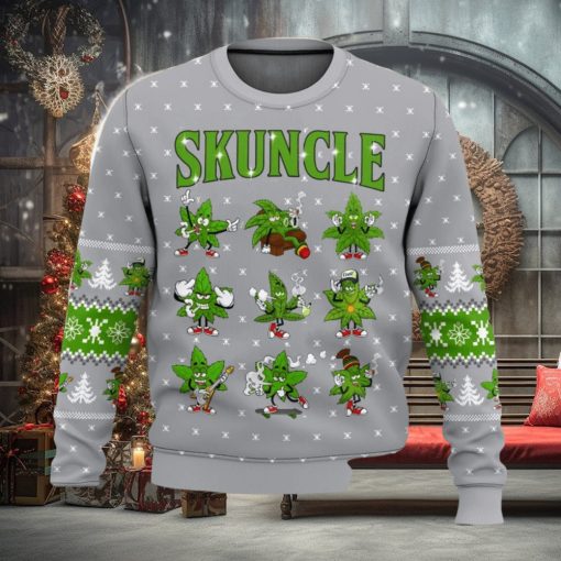 Weed Skuncle All Over Printed Ugly Christmas Sweater Trending Christmas Gift Ideas