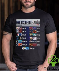 Week 1 Schedule List NFL 2024 T Shirt