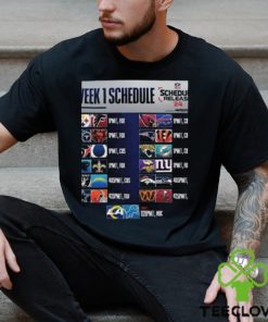 Week 1 Schedule List NFL 2024 T Shirt 2 Week 1 Schedule List NFL 2024 T Shirt