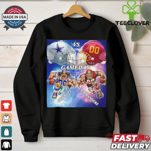 Week 12 Cowboys vs Commanders gameday mascot helmet matchup shirt