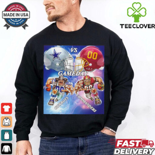 Week 12 Cowboys vs Commanders gameday mascot helmet matchup shirt