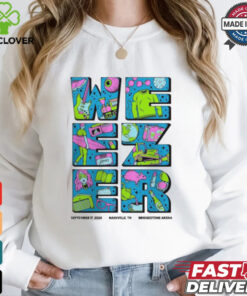 Weezer Poster For Nashville TN Show At Bridgestone Arena On September 17 2024 Unisex T Shirt