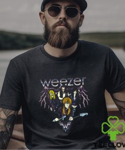 Weezer Shirt Tour 2023 Metal Rock Gift Double Sided Black Tshirt