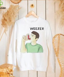 Weezer man using inhaler funny T shirt