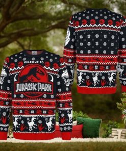 Welcome To Jurassic Park Logo Snowflake Pattern Best For Holiday Ugly Christmas Sweater