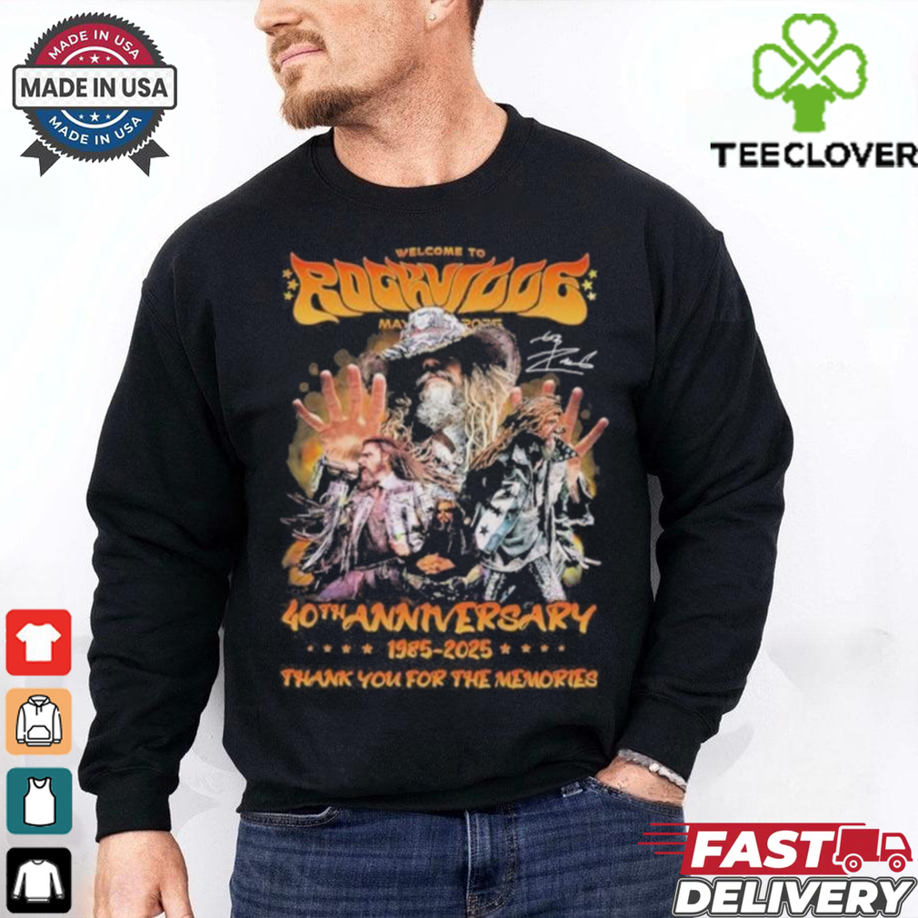 Welcome To Rockville 40th Anniversary 1985 2025 Thank You For The Memories Signatures Shirt Welcome To Rockville 40th Anniversary 1985 2025 Thank You For The Memories Signatures Shirt